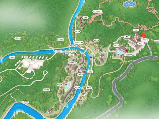 秀峰结合景区手绘地图智慧导览和720全景技术，可以让景区更加“动”起来，为游客提供更加身临其境的导览体验。